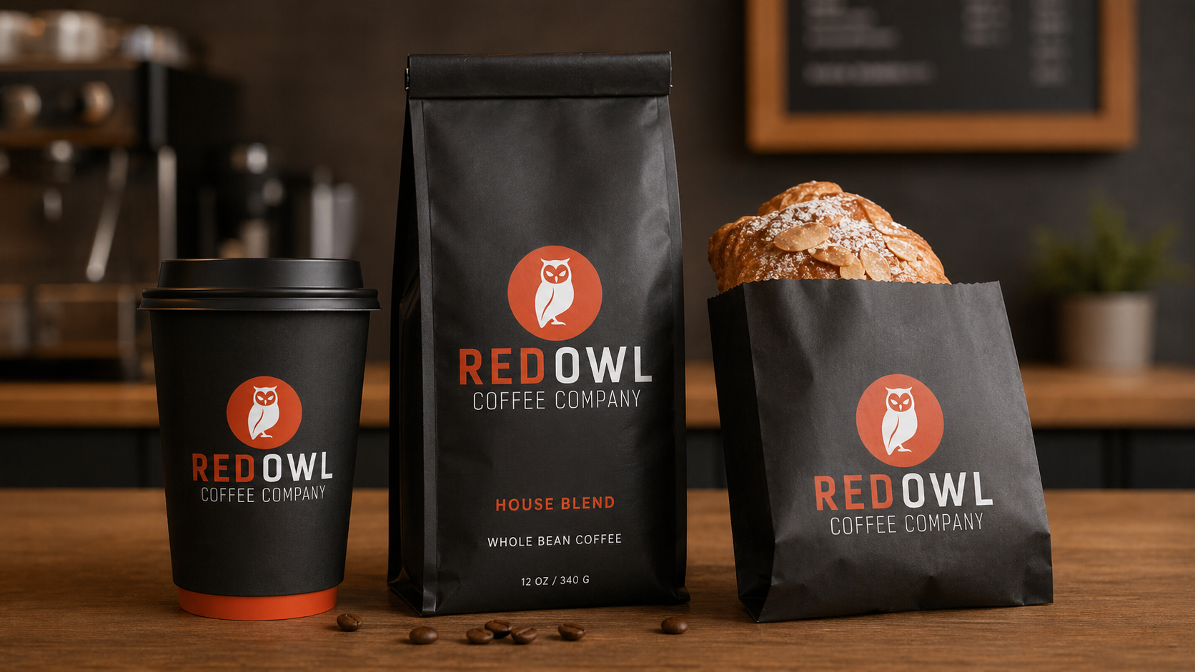 Red Owl Coffee Company branding